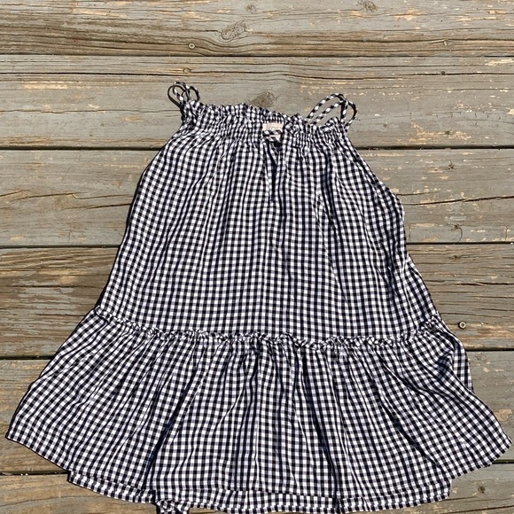 LOFT Women’s Large Checkered Tank Top with Ruffled Hem - Picture 4 of 6